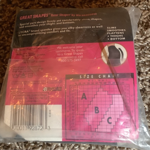 No Nonsense great shapes pantyhose, color midnight black, size: A - Picture 5 of 12